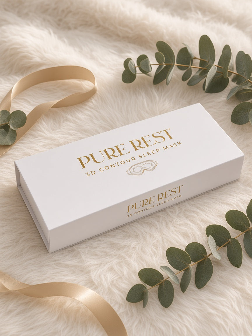 Cream Pure Rest gift box with contour sleep mask