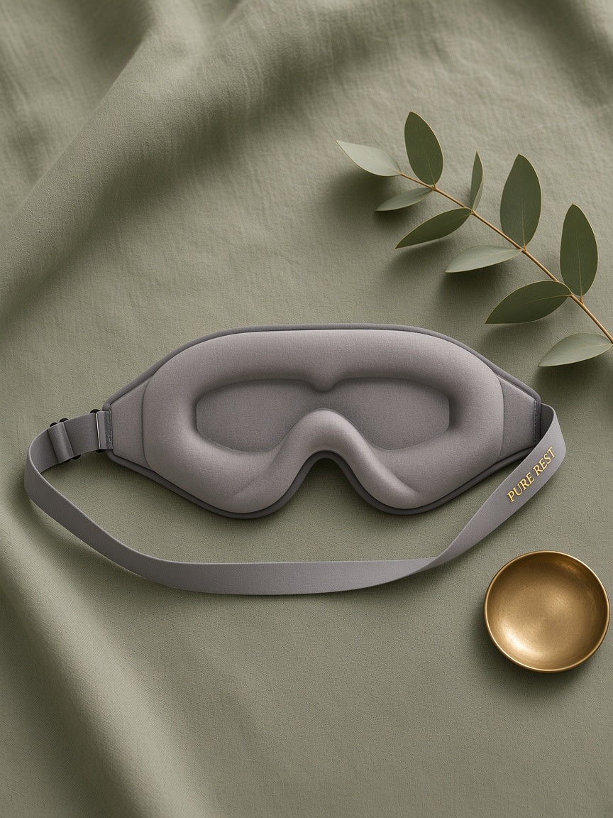 Pure Rest 3D Contour Sleep Mask — Grey